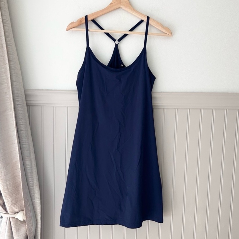 Crane Athletic Navy Blue Mini Dress with Built in Shorts medium